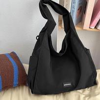 Slack shoulder messenger bag fashion backpack women's large capacity design light commuter retro tote bag oranžinė
