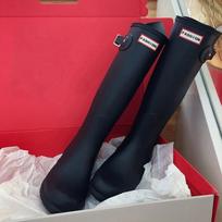 Cowhide version~ high boots new leather belt buckle thick-soled boots women's winter knee boots knight boots long boots 36