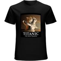 ZHONGWO Men's T-Shirt Homme - Titanic Chat - Parodie Drôle Amusant Leonardo Dicaprio Iceberg XXXXXL juoda