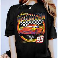 Disney Cars Lightning McQueen Vintage Race 100% Cotton T-shirt Mens Tees Top Unisex Shirt Kid Tee 410136 3XL red
