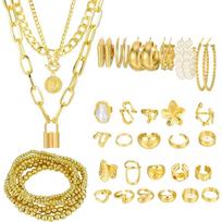 Versatile Women’s Jewelry Collection With Textured Lava Necklace And Delicate Drop Earrings 1 beige