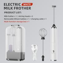 Electric Milk Frother USB Rechargeable 3-Speed Foam Maker Coffee Whisk Mixer Handheld Blender Egg Beater MINI Food Blender juoda