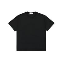 Stone Island Garment Dyed Embroidered Logo T-Shirt Black Men Tops 801520457-V0029 L black