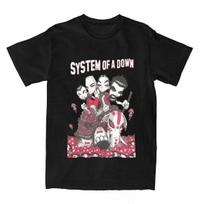 System Of A Down Cartoon TShirt Heavy Metal Fashion TShirts Short Sleeve Streetwear Tops Summer Short Sleeves Plus Size Loose... 3XL įvairiaspalvis