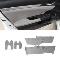 4pcs Soft Gray Leather Door Armrest Cover For Honda Civic 10th Gen 2016 2017 Car Door Panel Cover Sticker Trim 4pcs Door Panel gray