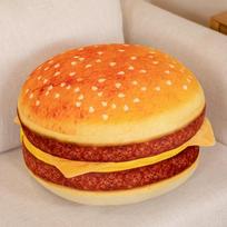 New Creative Burger Plush Toy Soft Padded Plush Cushion Cute Hamburger Pillow Sofa Chair Cushion Boys Girls Kids Birthday Gift orange