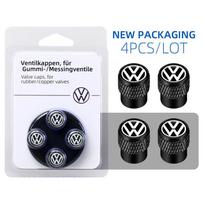 For VW Knurling Style Car Tire Valve Caps Genuine Accessories for Volkswagen VW GTI Golf Rline Passat Lavida Sagitar Scirocco DFK-X68 m90