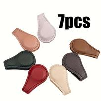 7pcs Set of Magnetic Buckle No-Sew Hem Tape, Strong Magnet Bookmark Double-Sided, Unisex Clothing Additions, Trousers Hem Sleeve Shortening Fixing 7PC brown