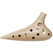 Kikutani 12-hole Maple Wood Ocarina, Alto C, with Pouch, KOC-AC (Wood) beige