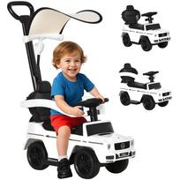 Mercedes G350 Licensed Ride-On Car for Children Ages 1-3 with Horn, Removable Canopy and Handrail, 25 kg Load Capacity, 85.5x40.5x95 cm, White