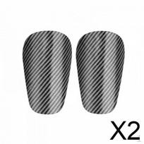 2-Pack Carbon Fiber Shin Guards with PP Outer Shell. Lightweight, Thick Cushioning for Chafing And 3 Pcs black
