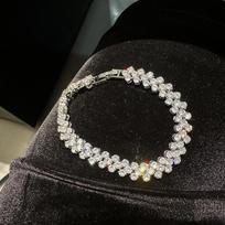 Luxury Overweight Full Diamond Black Spots Green Eyes Leopard Bracelet Banquet Accessories High-end Open Bracelet Bracelet Women gray
