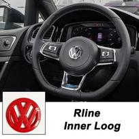 49mm ABS Car Steering Wheel Emblem Sticker for Volkswagen VW Rline Auto Interior Center Logo Badge Cover Accessories rožinė