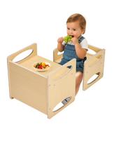VEVOR Montessori atjunkymo stalas ir kėdutė, medinis vaikiškas stalas ir kėdutė, skirti 1-5 metų vaikams 38 x 30 x 36.2 cm