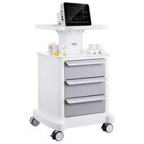 VEVOR 4 pakopų laboratoriniai vežimėliai, laboratorinis universalus vežimėlis su 3 stalčiais ir 1 viršutine lentyna, mobilus medicininis vežimėlis iš ABS medžiagos 34 x 29.5 x 10 cm balta