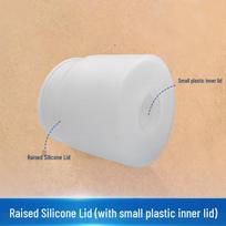 Silicone Lid for 18.9L Mineral Water Bucket - Reusable, Food-Grade Seal, Universal Fit for Large Outdoor Buckets. white