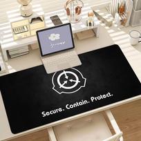 S-Scp Foundation Mouse Pad Anti Slip Rubber Edge Locked Thickened Laptop Gaming Desk Mat 30x60cm