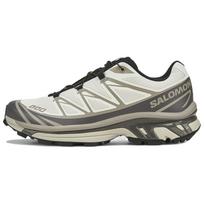 SALOMON XT 6 Running Shoes Unisex Low Top White/Metallic Gray/Dove Whi 38.5 gray