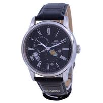 Orient Sun & Moon juodas ciferblatas RA-AK0010B10B vyriškas laikrodis juoda