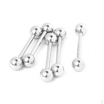 10pcs 316L Stainless steel Barbell Bar 4G white