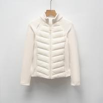 Down jacket down light stand-up collar women's yoga splicing solid color slim fit versatile sports style 3XL bordinė