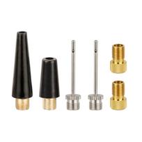 Road Bike Tire Valves Adapters Balls Pump Needle Nozzle Inflator Adapter for Standard Pump or Air Compressor Enduring black