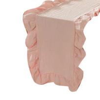 Ruffled Table Runner Scalloped Edge Rustic Table Runner Washable Farmhouse Style Table 120cm