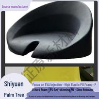 Self-Skinning PU Foam Seat & Backrest Cushion for Airport, Hospital, & Fishing Chairs Plastic gray
