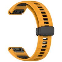 20mm Quick Release Dual Color Silicone Sports Watch Band for Garmin Fenix 5S Plus 6S 7S Pro Solar Fenix 8 43mm Replacement Strap gray