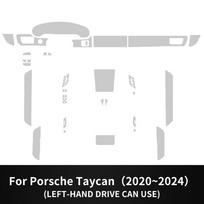 TPU Protective Film for Porsche Taycan 2020-2024 Gearbox Panel Navigation Screen Interior Sticker One Size juoda