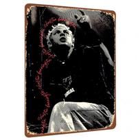Chester Bennington Portrait Metal Wall Art Linkin Park Lead Singer Poster for Music Fans Room Decor 30X40CM gray