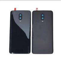 Oneplus6T Housing For Oneplus 6T One Plus 6.41  Glass Battery Back Cover Repair Replace  Phone Rear Case + Camera Lens juoda