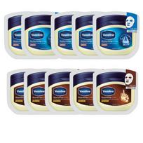 Vaseline Intensive Moisture Mask&nourishing mask pack (10-Pack) Nourishing Sheet Mask (10pack) blue