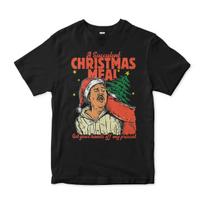 A Succulent Christmas Meal Santa Meme T-Shirt Cool X-Mas Gift Shirt Men's and Women's Tee Short-sleeved Men's T-shirt M balta