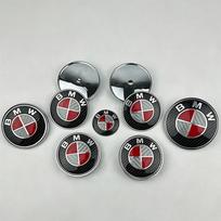 New 7pcs Car Front Emblem 7pcs Car Front Emblem Rear Badge Wheel Hub Cap Sticker for BMW E46 E90 E60 F10 F11 F20 F30 F34 F01 G20 7pc gray