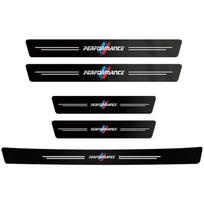 Universalūs 3D anglies pluošto automobilio durų slenksčių apsauginiai lipdukai BMW Performance E46 E90 F10 F30 X3 F20 E46 E60 E70 E39 E36 E87 black