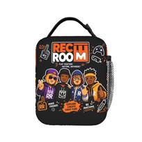 Rec Room Gaming Insulated Lunch Bag Leakproof  Reusable Cooler Bag Tote Lunch Box Beach  Picnic Food Bag One Size black
