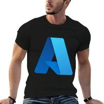 Microsoft Azure T-Shirt Vintage Print Crew Neck Tee XL black
