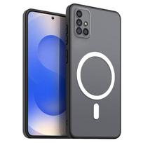 Magnetinis geležies žiedas telefono dėklas, skirtas Samsung Galaxy A71 4G, A51, matinio paviršiaus, minkštas TPU, atsparus smūgiams dangtelis Galaxy A51 4G blue