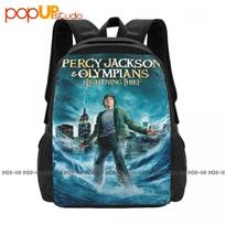 Percy Jackson The Lightning Thief Backpack Large Capacity Cute Schoolbag Gymnast Bag School Sport Bag One Size black
