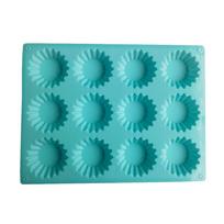 1Pc 12-Cavity Peanut Butter Cup Silicone Mold Diy Candy Chocolate Baking Pan mėlyna