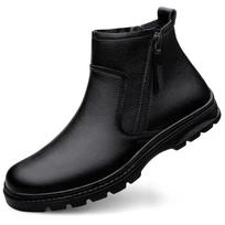Madingi natūralios odos vyriški lauko batai, prabangus prekės ženklas, britiški kasdieniai aukšto aulio batai, žieminiai šilti Chelsea batai, vyriški verslo ankle boots 46 white
