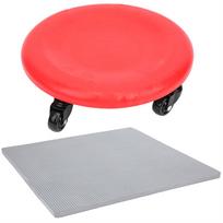Abdominal Exerciser 4 Wheel Plate Slide Disc Fitness Equipment Domestic Universal Wheelred raudona