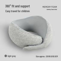 Children's U-Shaped Travel Neck Pillow for Car Seats and Airplanes - Portable and Comfortable for Long-Distance Sleeping 20*18.5*10.5cm Pillow chaki