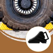 Car Tire Chock Wheel Stopper Ramp Pad Block Portable Heavy Duty Wedge Non Black Car black