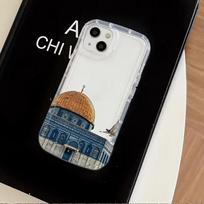 Phone Case for Samsung Galaxy S25 S24 S23 S22 S21 S20 S10 Note20 Note10 FE Ultra Plus 4G 5G Clear Back Cover Dome of the Rock Samsung S10 Plus 4G gray