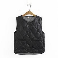 Women's Warm Light Vest Winter Large Size Stand-up Collar Loose Keep Sleeveless Vest XXXXL beige