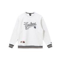 New Era MLB Series New York Yankees Retro Color Block Fleece Pullover Unisex sweatshirt White Black 12866596 L gray