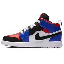 Jordan Air Jordan 1 Mid Alt Vintage Mid top Children's Basketball Shoes Red Blue Children Aged 3 7 Years Old AR6351-124 11C black
