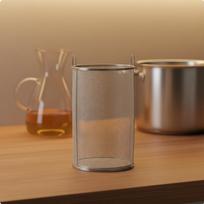 Fermented Beverage Filtering Basket Easy to Clean Cylindrical Mesh Strainer Fine Mesh Brewing Basket Dishwasher Safe Hop white